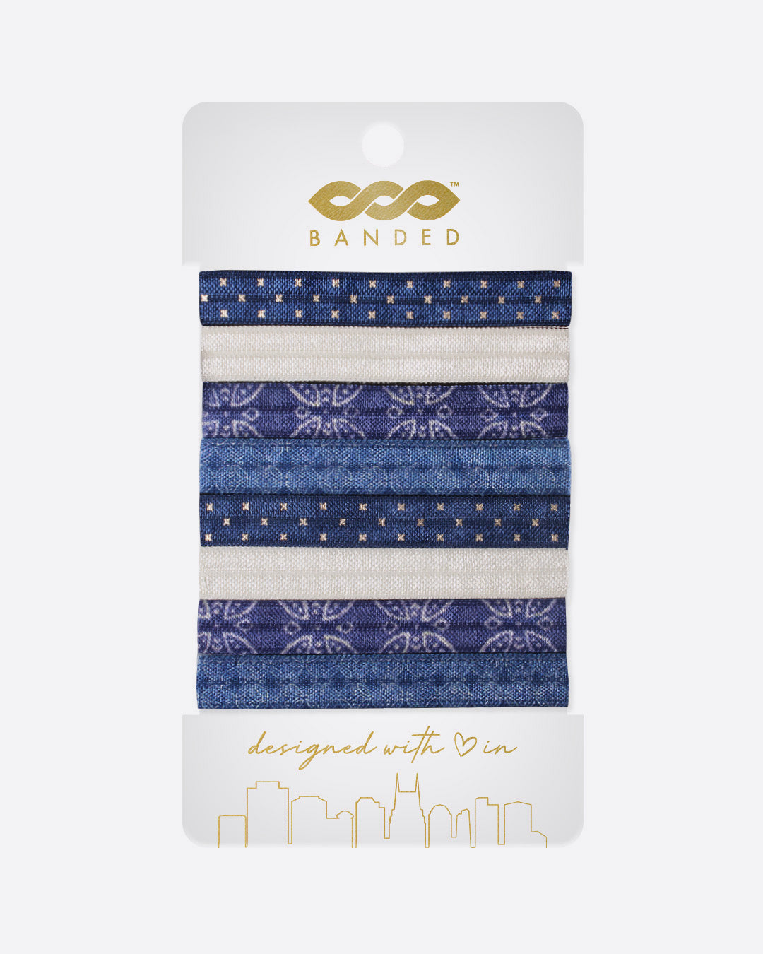 Indigo Ink - 8 Pack Hair Tie Pack