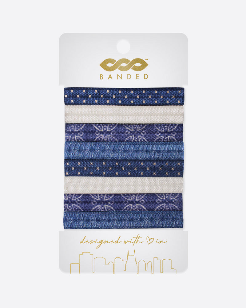 Indigo Ink - 8 Pack Hair Tie Pack