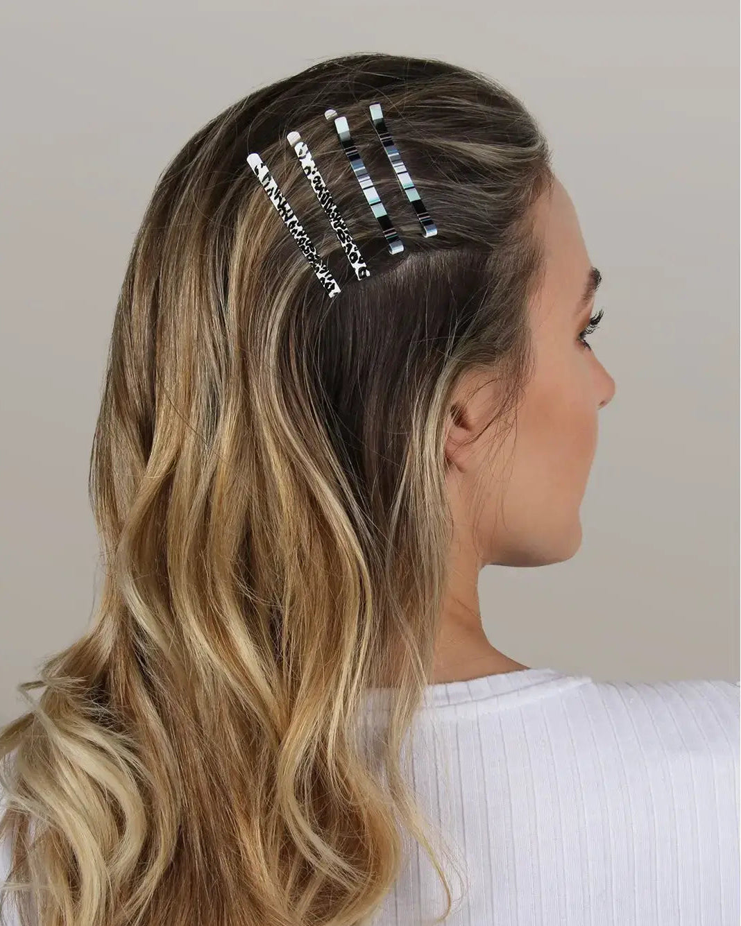 Printed Enamel Bobby Pins - 6 Pack Sets
