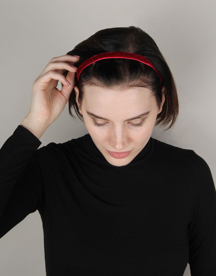 BANDED Women’s Premium Headbands + Hair Accessories - Ember Velvet - Skinny Headband