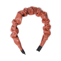 Faux Leather Scrunchie Headband