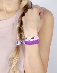 BANDED Women’s Hair Ties + Accessories - Purple Pansy - Classic Hair Ties