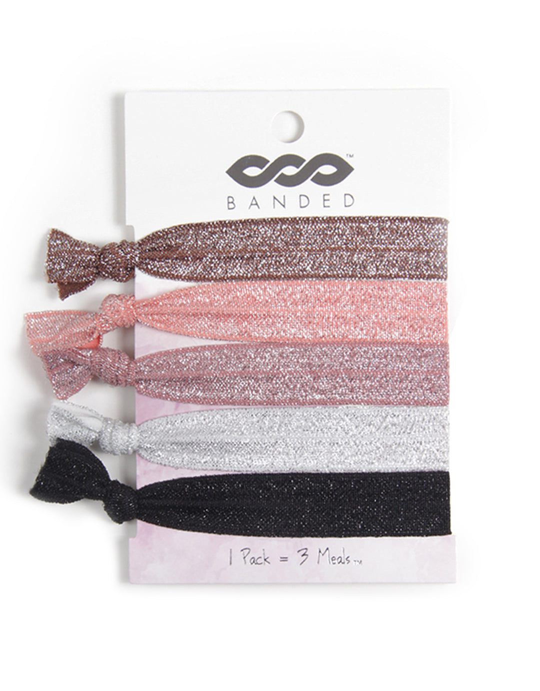 BANDED Women’s Hair Ties + Accessories - Neutral Shimmer - Classic Hair Tie Pack