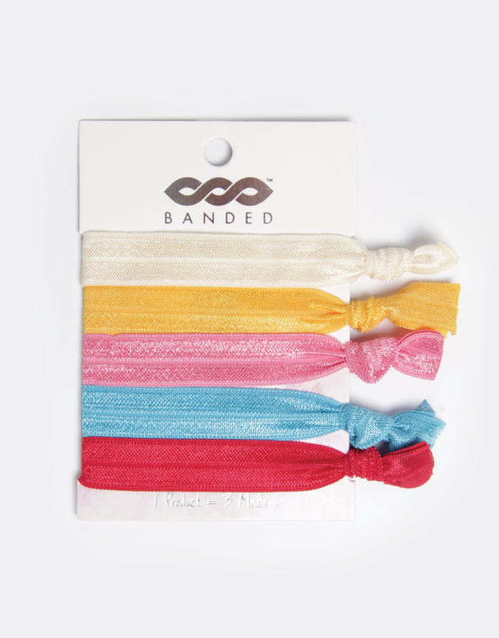 BANDED Women’s Premium Hair Accessories - Cali Vibes - Classic Hair Tie Pack