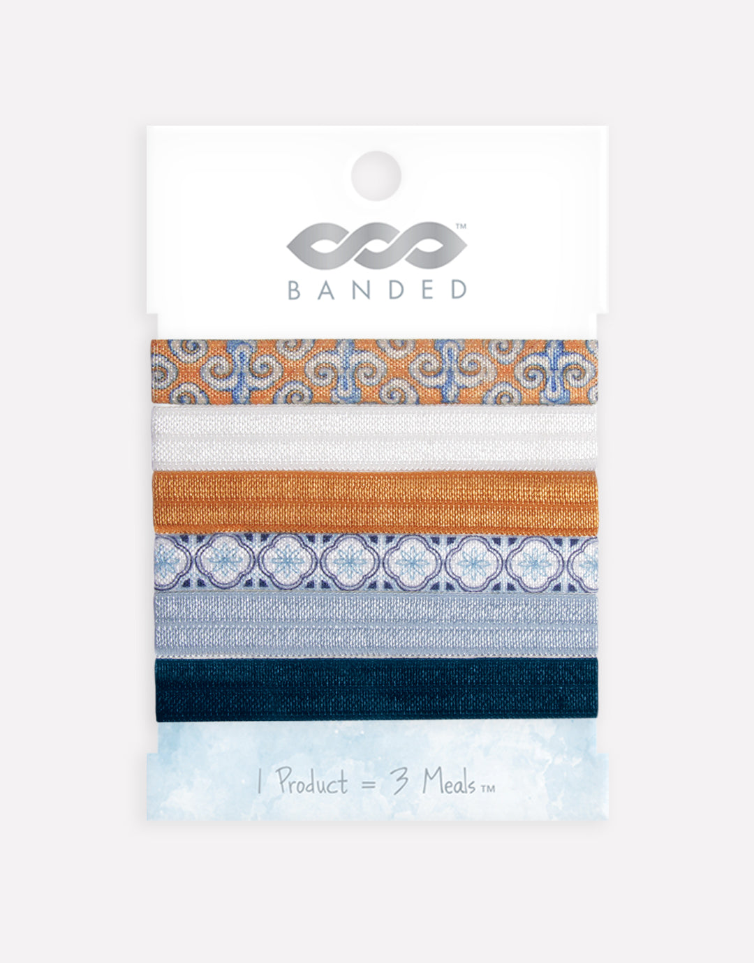 BANDED Women's Hair Accessories - Barcelona Bound - Narrow Hair Tie Packs