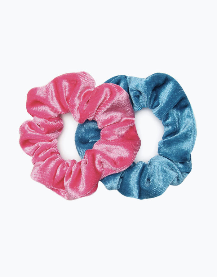 BANDED Women’s Premium Hair Accessories - Bright Aurora - 2 Pack Velvet Scrunchies