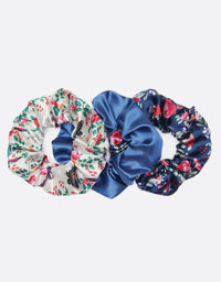 BANDED Women’s Premium Hair Accessories - Royal Apartment - 3 Pack Printed Satin Scrunchies