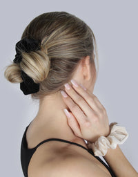 BANDED Women’s Premium Hair Accessories - Eiffel Tower - 3 Pack Velvet Scrunchies
