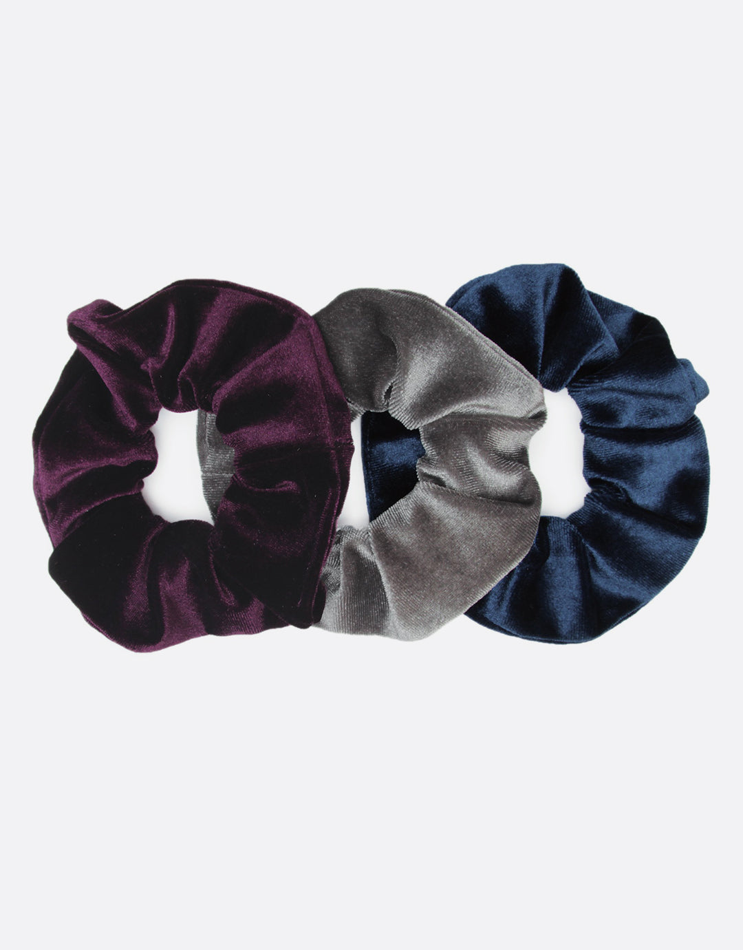 BANDED Women’s Premium Hair Accessories - Parisian Garden - 3 Pack Velvet Scrunchies