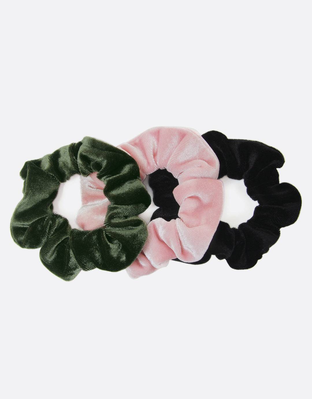 BANDED Women’s Premium Hair Accessories - Coastal Rose - 3 Pack Velvet Scrunchies