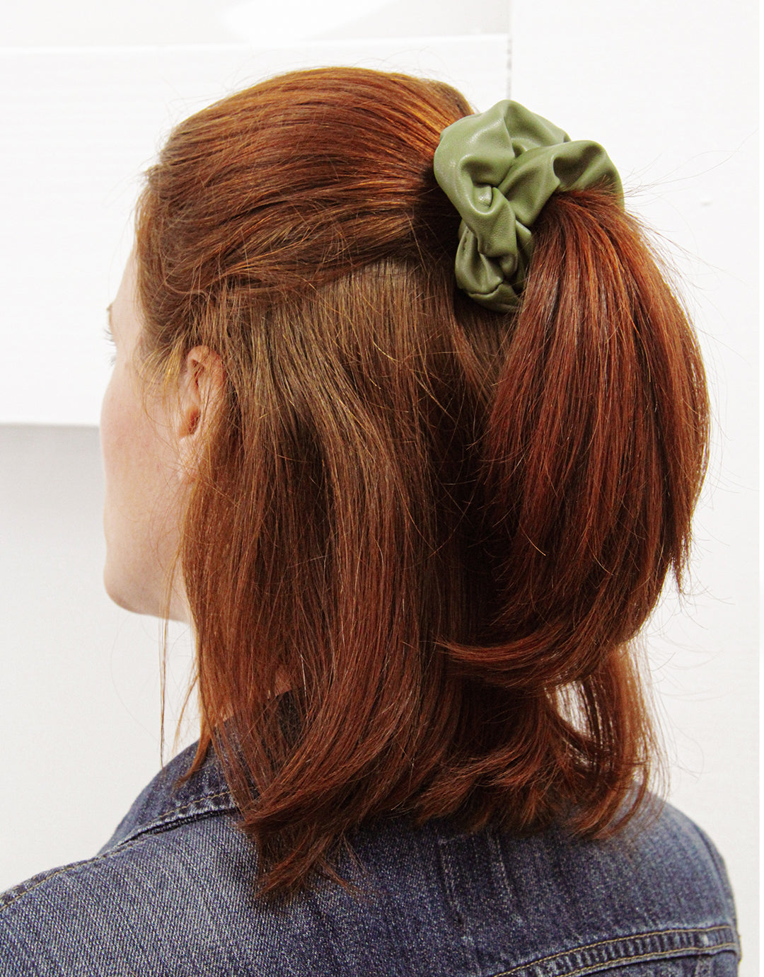Faux Leather Scrunchies