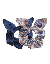 BANDED Women’s Premium Hair Accessories - Colonial Tapestry - 2 Pack Luxe Bow Scrunchies