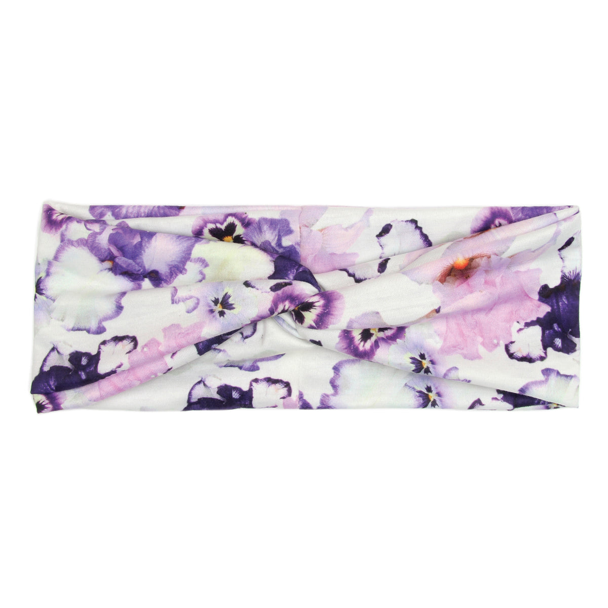 BANDED Women’s Headwraps + Hair Accessories - Giverny Pansy - Classic Twist Headwrap