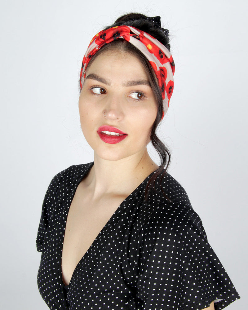 Provincial Poppy Classic Twist Headwrap BANDED – Banded