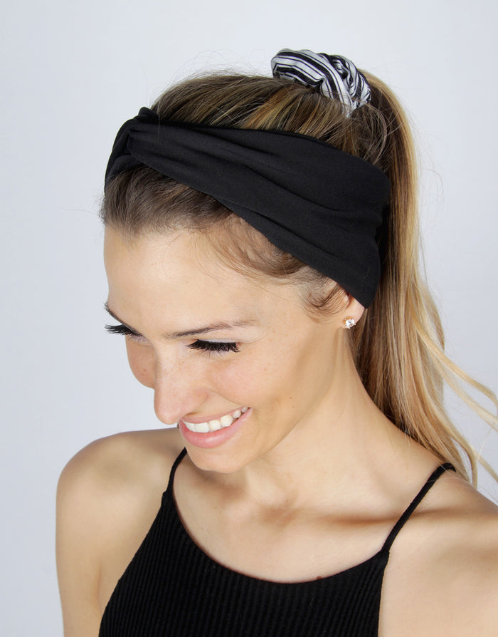 BANDED Women’s Headwraps + Hair Accessories - Ebony - Classic Twist Headwrap