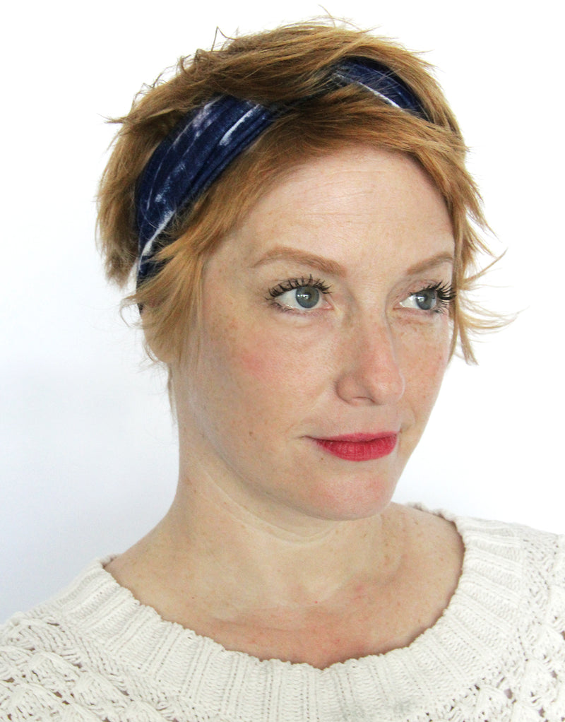 BANDED Women’s Headwraps + Hair Accessories - Coastal Shibori - Classic Twist Headwrap