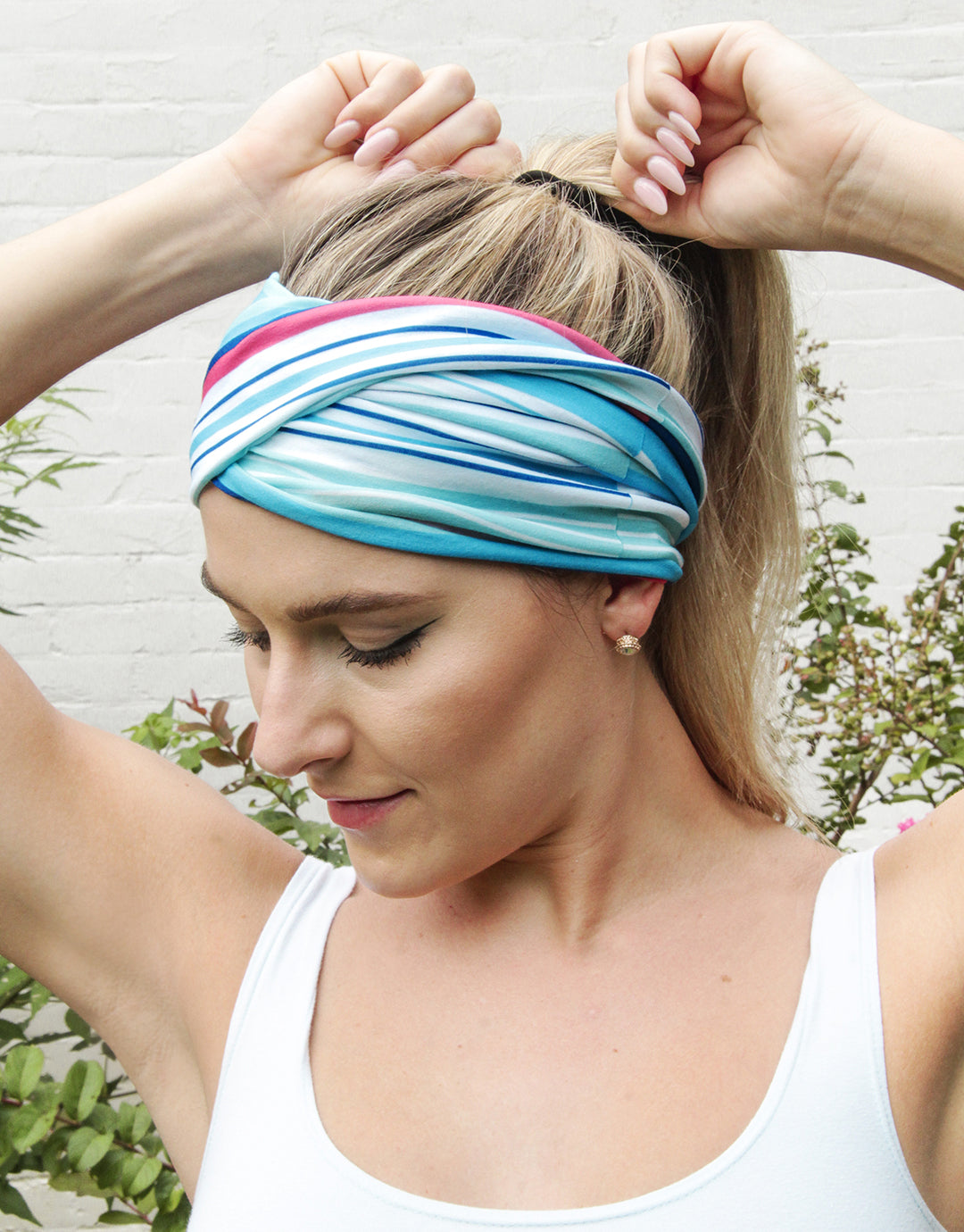 BANDED Women’s Headwraps + Hair Accessories - Santorini Stripe - Infinity Headwrap