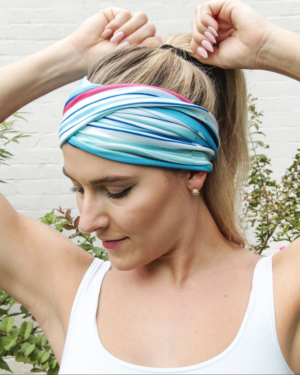 Santorini Stripe - Infinity Headwrap / Buff – Banded display picture 1