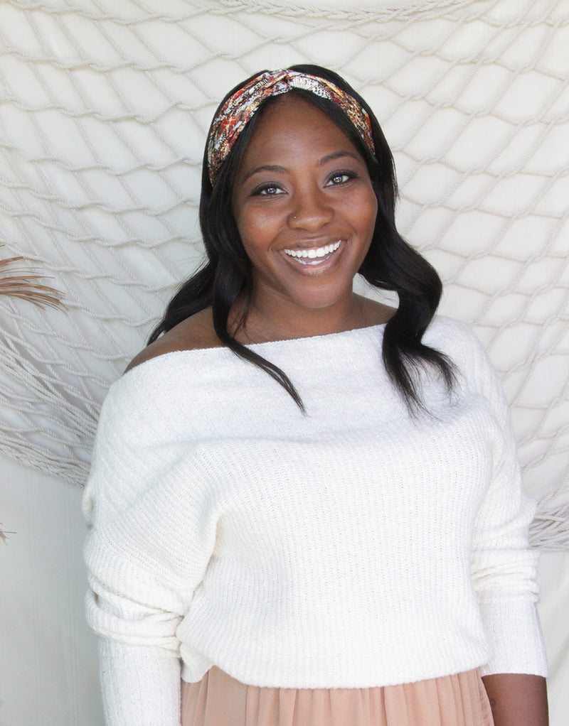 Winter Butterfly - Silky Twist Headband