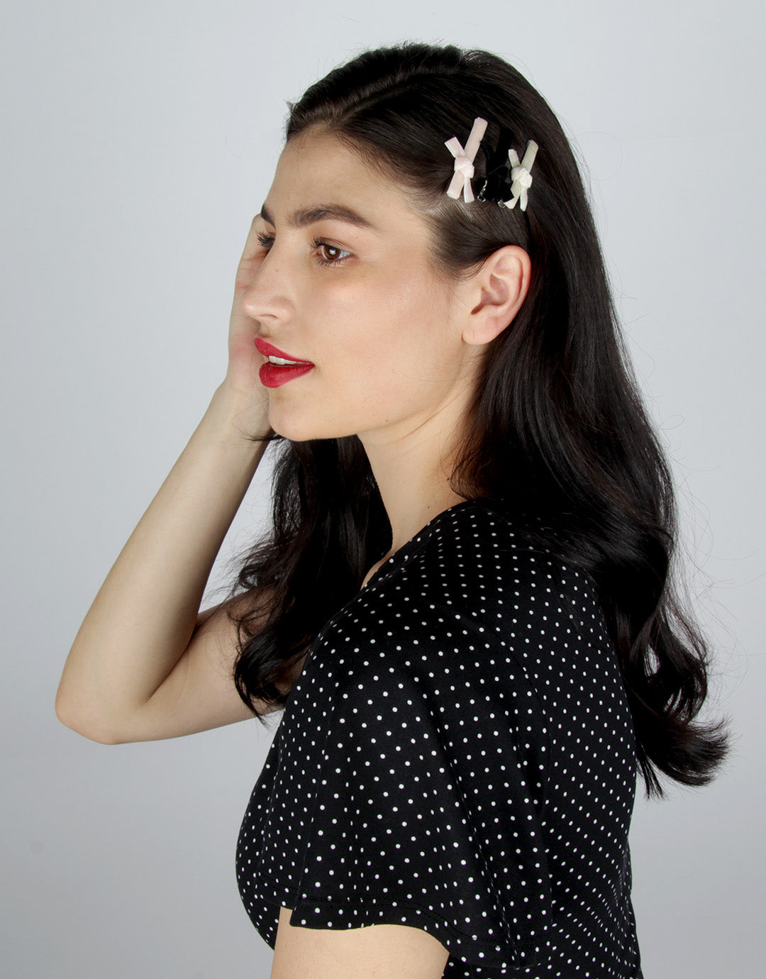 BANDED Women’s Premium Hair Accessories - Paris Chic - Petite Velvet Alligator Hair Clips