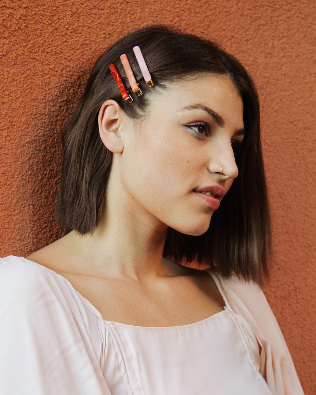 BANDED Women’s Premium Hair Accessories - Canyon Vista - Marbled Bar Clips