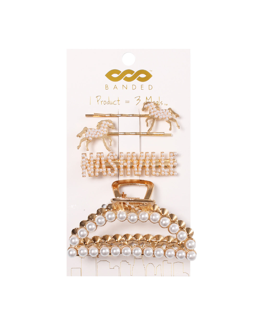 BANDED Hair Accessories. Nashville Collection. Party Pack Clip + Pin Set. 