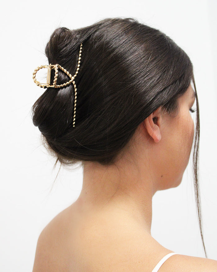 BANDED Hair Accessories. Nashville Collection. Gold Rope Lasso - Claw Clip