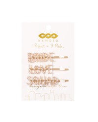 BANDED Hair Accessories. Nashville/Bridal Collection 3 Pack Pearl Bobby Pins