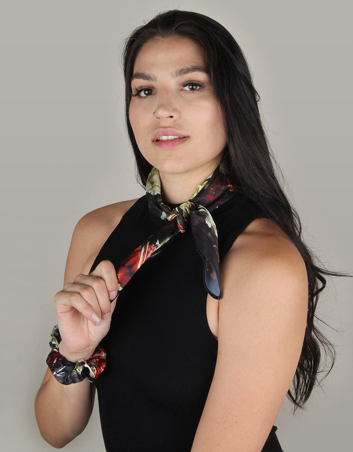 Floral Silky Scarf