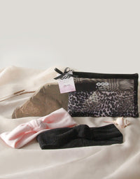 BANDED Women’s Premium Hair Accessories + Gift Sets - Leopard Noir - Headwrap Spa Set