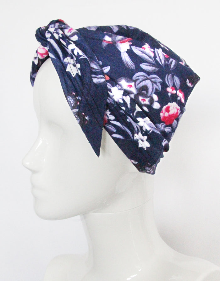 BANDED Women’s Full Coverage Headwraps + Hair Accessories - Blue Royal Apartment - Multi-style Headwrap