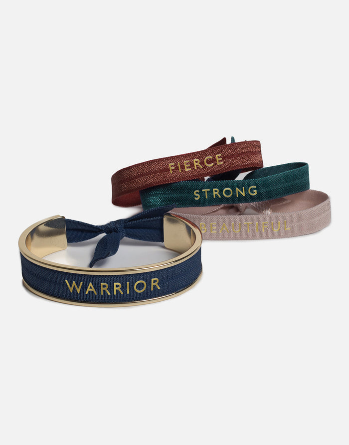 Warrior - Shiny Gold Narrow Hair Tie Bracelet