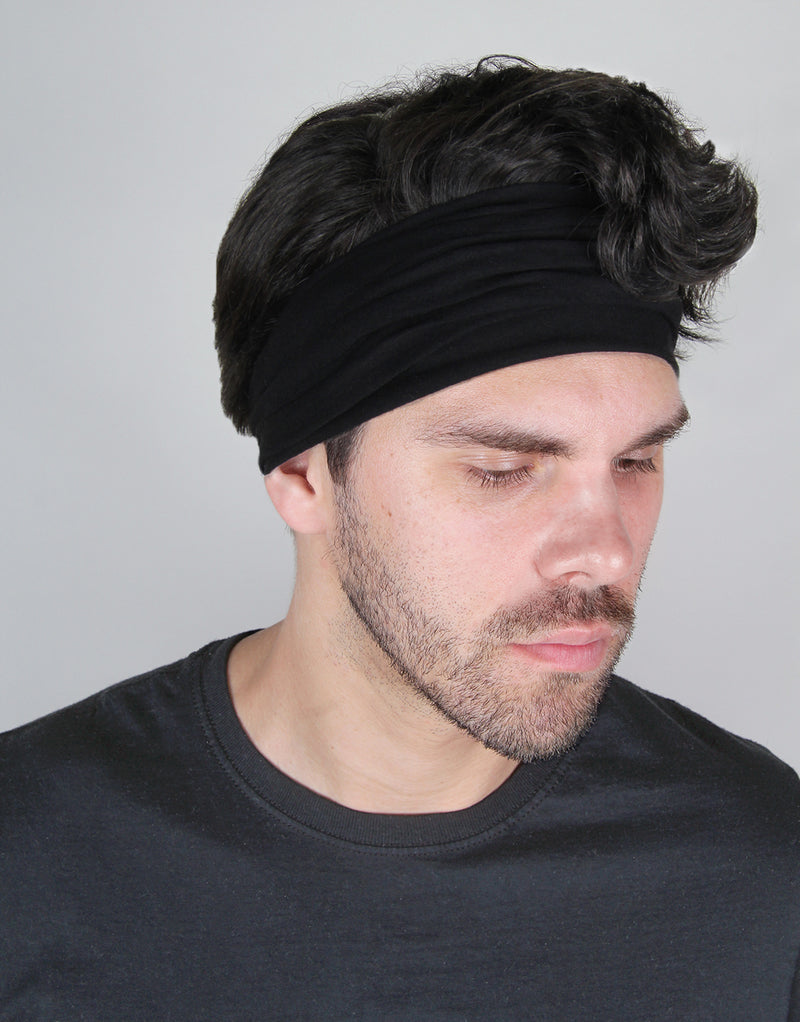 BANDED Man Premium Accessories - Black - Men's Infinity Headwrap / Face Mask