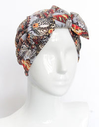 BANDED Women’s Full Coverage Headwraps + Hair Accessories - Winter Butterfly - Fashion Turban